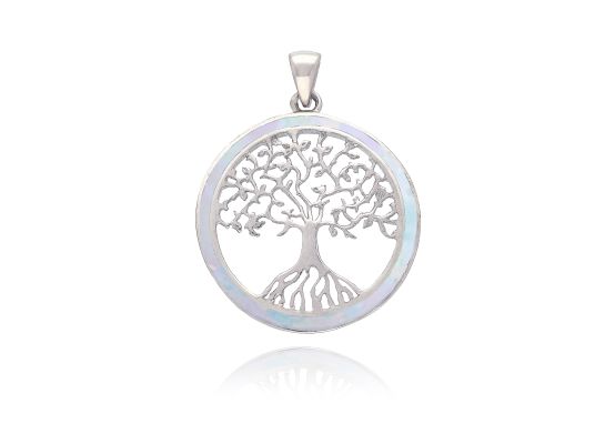 MOISS opálový stříbrný přívěsek STROM