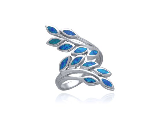 MOISS opálový stříbrný prsten LIST