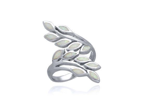 MOISS opálový stříbrný prsten LIST