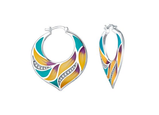 MOISS stříbrné náušnice SMALT