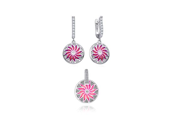 MOISS stříbrná sada SMALT KVĚTINA