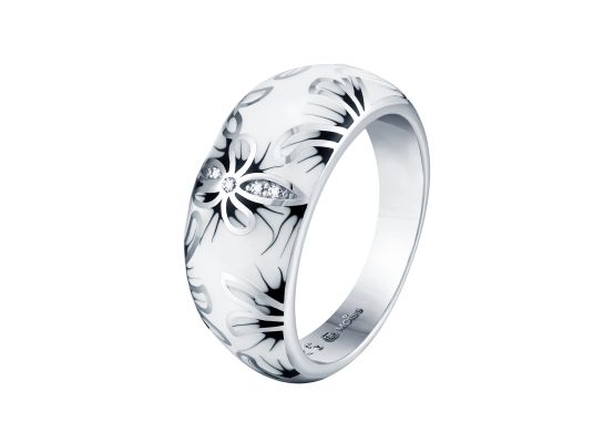 MOISS smaltový stříbrný prsten