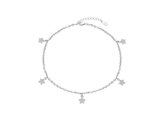 MOISS stříbrný náramek na nohu HVĚZDA