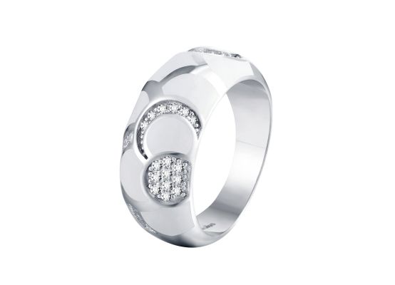 MOISS stříbrný prsten SMALT