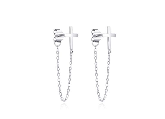 MOISS stříbrné náušnice KŘÍŽĚK