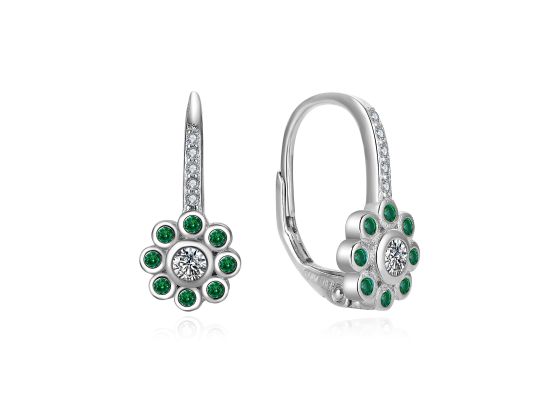 MOISS stříbrné náušnice KVĚTINA