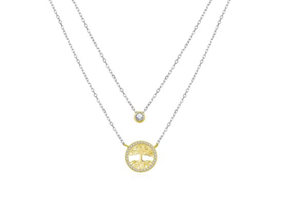 MOISS stříbrný náhrdelník STROM GOLD