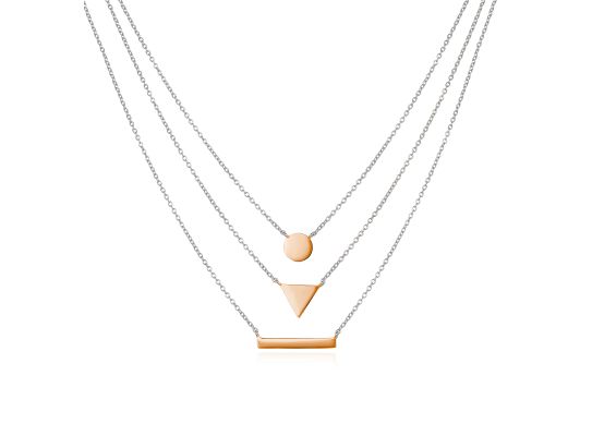 MOISS stříbrný náhrdelník ROSE GOLD
