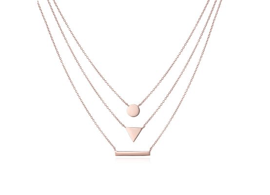 MOISS stříbrný náhrdelník ROSE GOLD