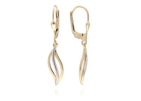 MOISS náušnice ze žlutého zlata BICOLOR