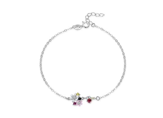 MOISS stříbrný náramek KYTKA