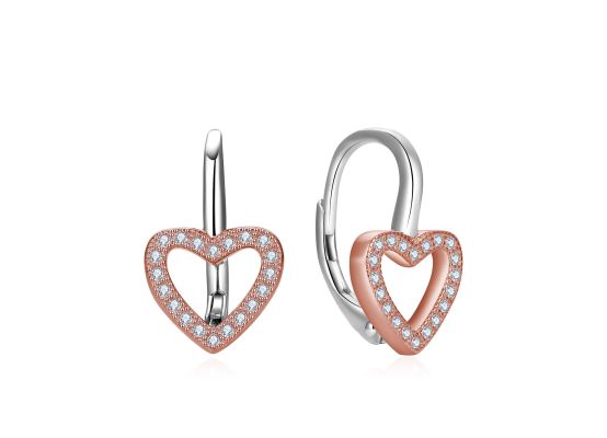 MOISS stříbrné náušnice SRDCE