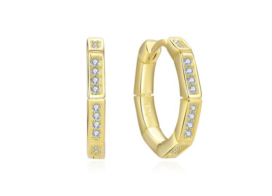 MOISS stříbrné náušnice GOLD