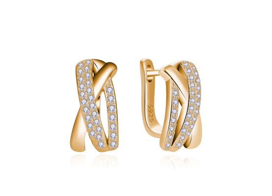 MOISS stříbrné náušnice GOLD