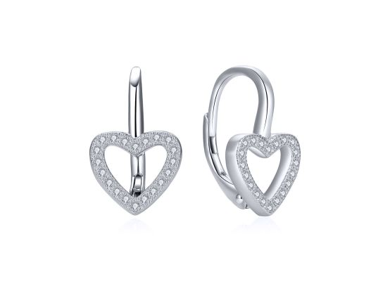 MOISS stříbrné náušnice SRDCE
