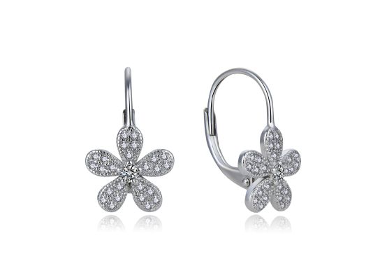 MOISS stříbrné náušnice KVĚTINA
