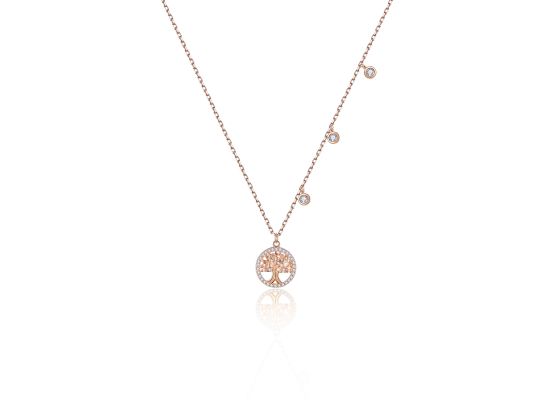 MOISS stříbrný náhrdelník STROM ROSE