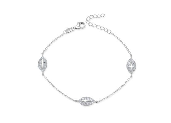 MOISS stříbrný náramek KŘÍŽEK