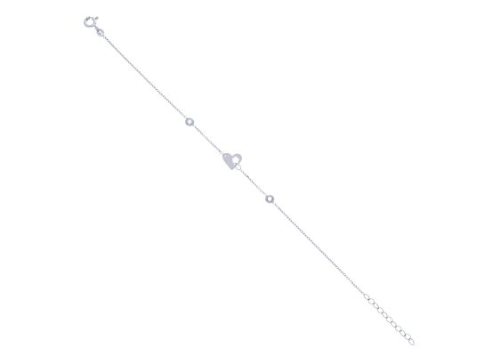 MOISS náramek z bílého zlata SRDCE