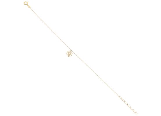 MOISS náramek ze žlutého zlata ČTYŘLÍSTEK