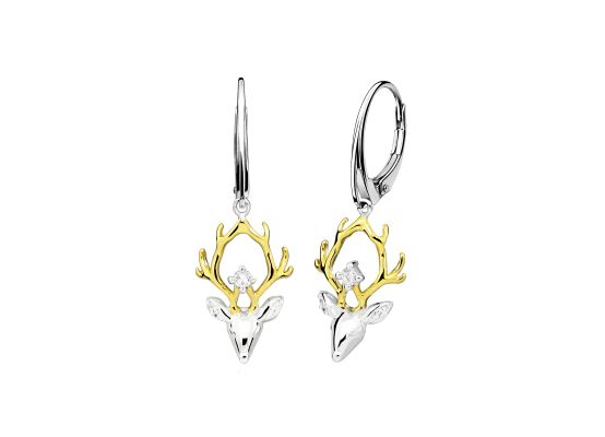 MOISS stříbrné náušnice JELEN