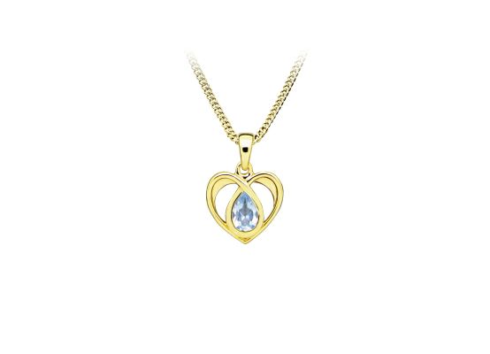 MOISS stříbrný přívěsek TOPAZ GOLD