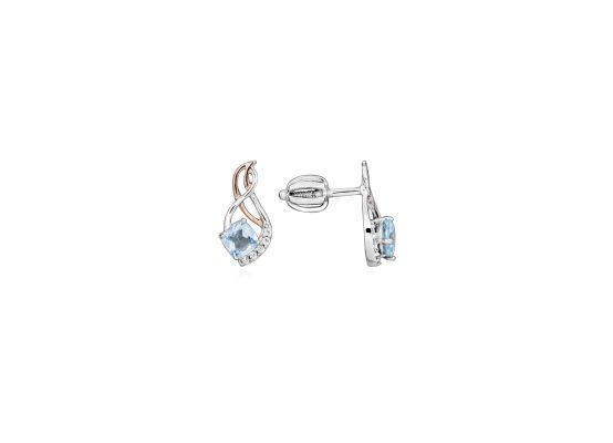 MOISS stříbrné náušnice TOPAZ