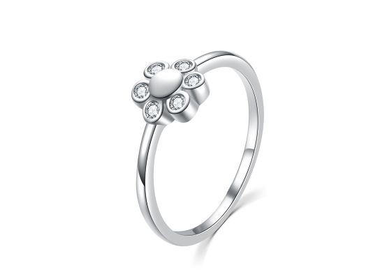 MOISS stříbrný prsten KVĚTINA
