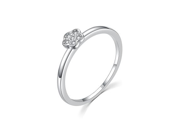 MOISS stříbrný prsten KVĚTINA