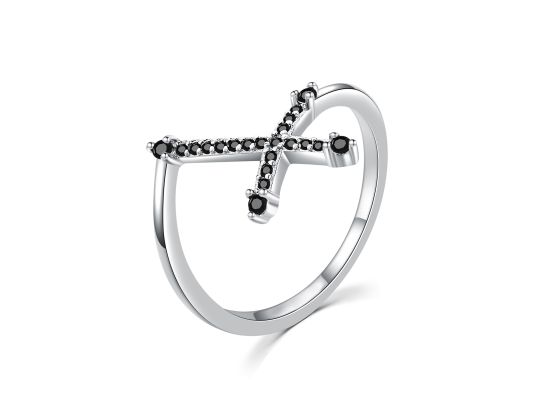 MOISS stříbrný prsten KŘÍŽEK