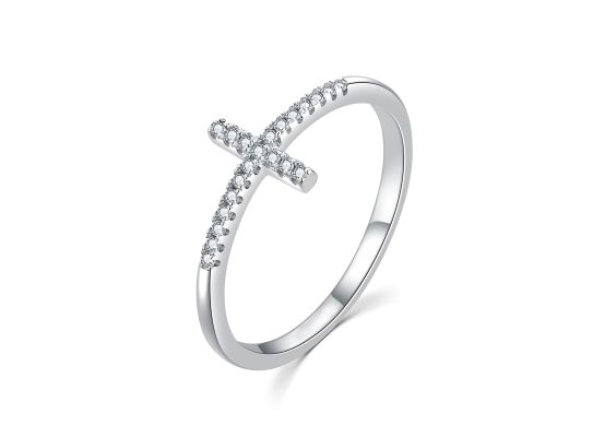 MOISS stříbrný prsten KŘÍŽEK
