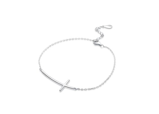 MOISS stříbrný náramek KŘÍŽEK