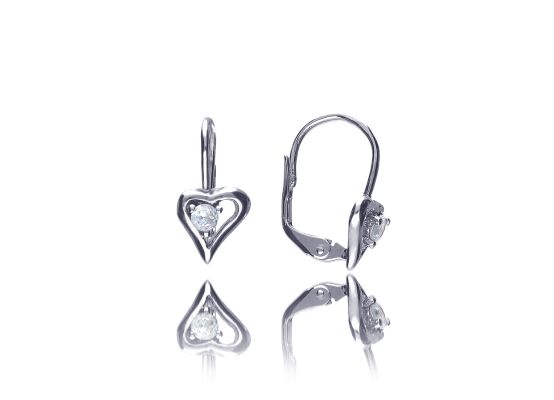 MOISS stříbrné náušnice SRDCE