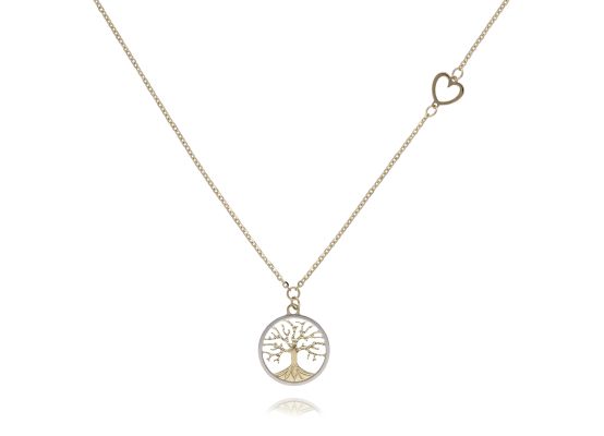 MOISS náhrdelník ze žlutého zlata STROM BICOLOR
