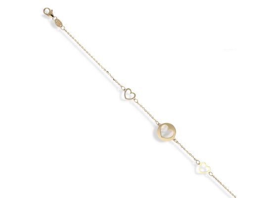 MOISS náramek ze žlutého zlata SRDCE