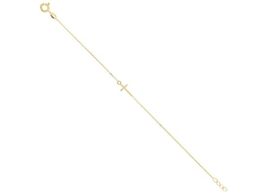 MOISS náramek ze žlutého zlata KŘÍŽEK