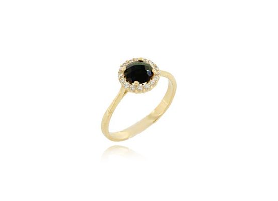 MOISS prsten ze žlutého zlata ONYX