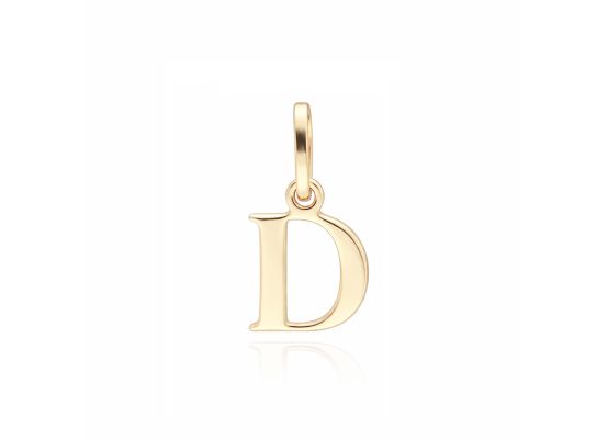 MOISS přívěsek ze žlutého zlata PÍSMENO D