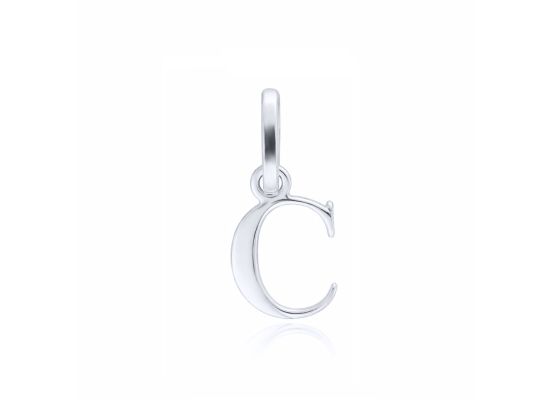 MOISS přívěsek z bílého zlata PÍSMENO C