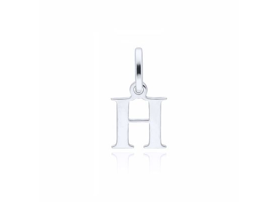 MOISS přívěsek z bílého zlata PÍSMENO H