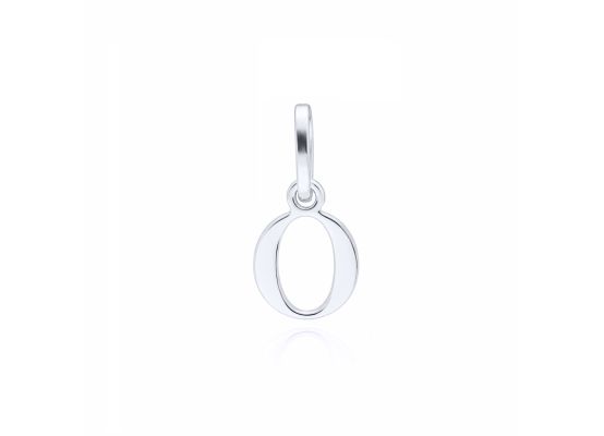 MOISS přívěsek z bílého zlata PÍSMENO O