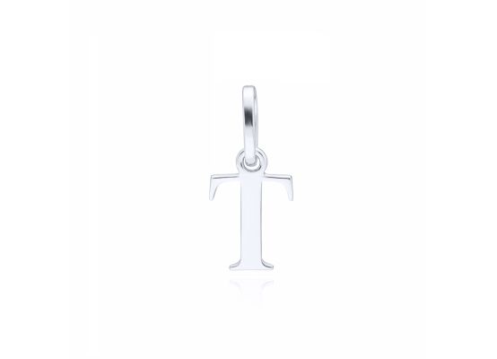 MOISS přívěsek z bílého zlata PÍSMENO T