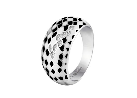 MOISS stříbrný prsten SMALT