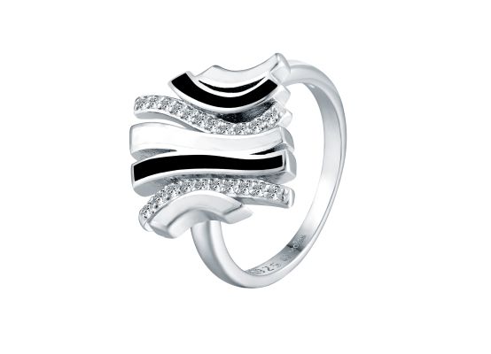 MOISS stříbrný prsten SMALT