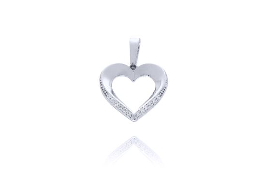 MOISS přívěsek z bílého zlata SRDCE