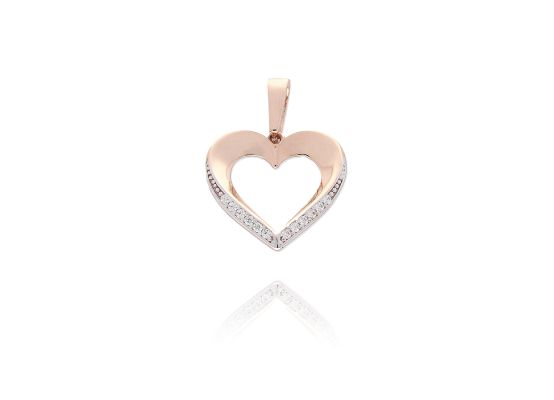 MOISS přívěsek z růžového zlata SRDCE