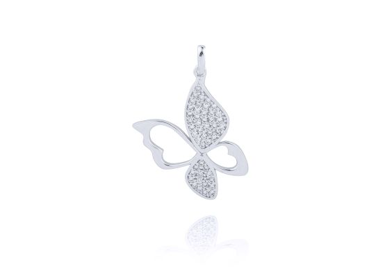 MOISS přívěsek z bílého zlata MOTÝL