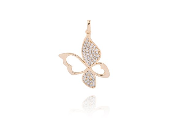 MOISS přívěsek z růžového zlata MOTÝL