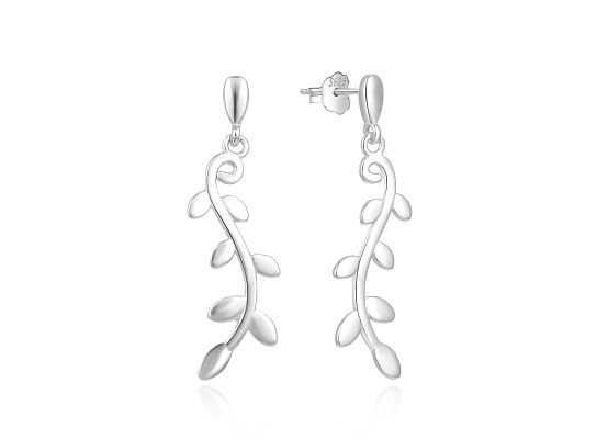 MOISS stříbrné náušnice LIST