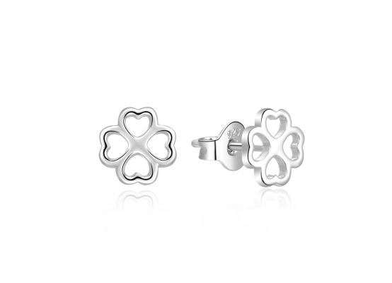 MOISS stříbrné náušnice ČTYŘLÍSTEK
